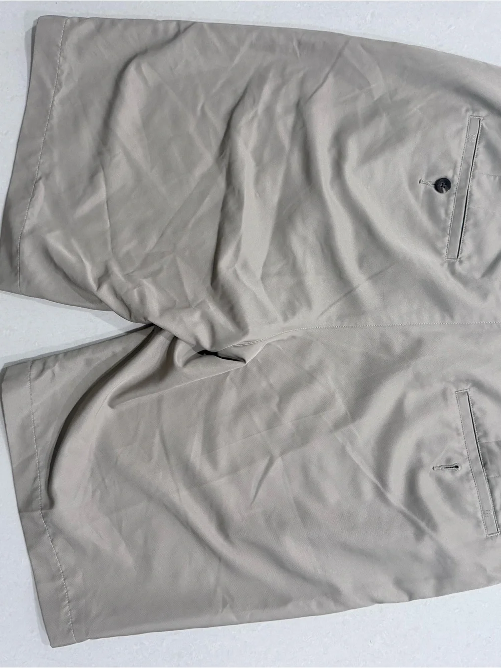 adidas Men's Light Khaki Flat Front Shorts